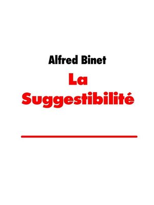 cover image of La Suggestibilité